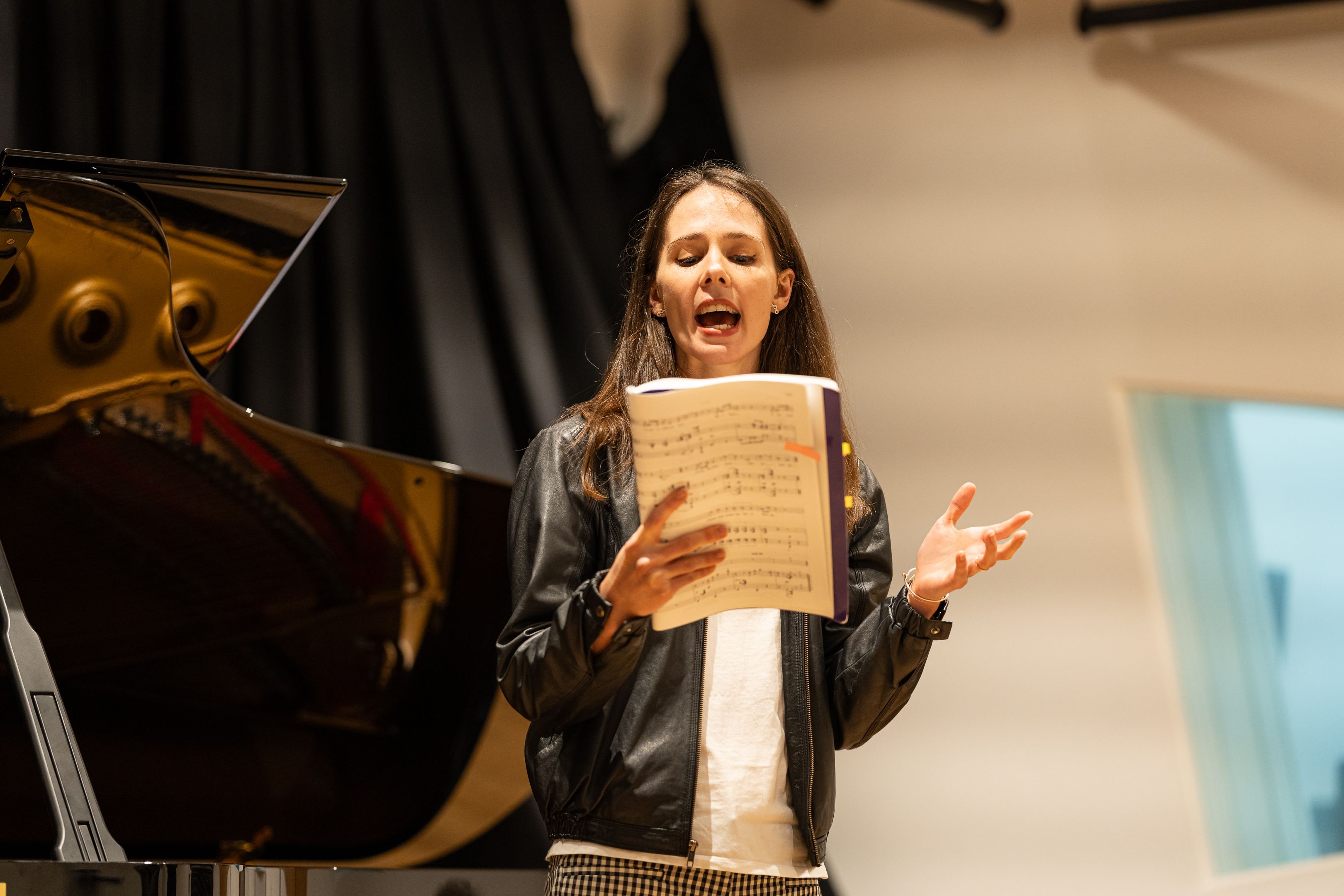 Anna Dowsley rehearsing during the creative development of the show.